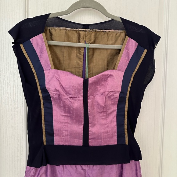 New Handmade Woman’s Lavender Silk Dress Top&Skirt, Sz S/M - Picture 2 of 16